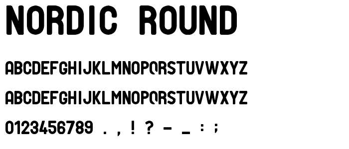NORDIC Round font